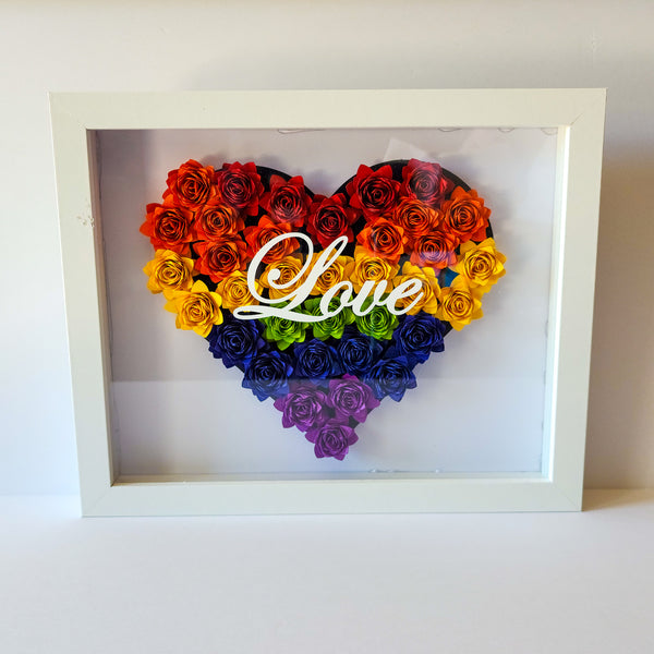 Love Floral Heart Shadow Box