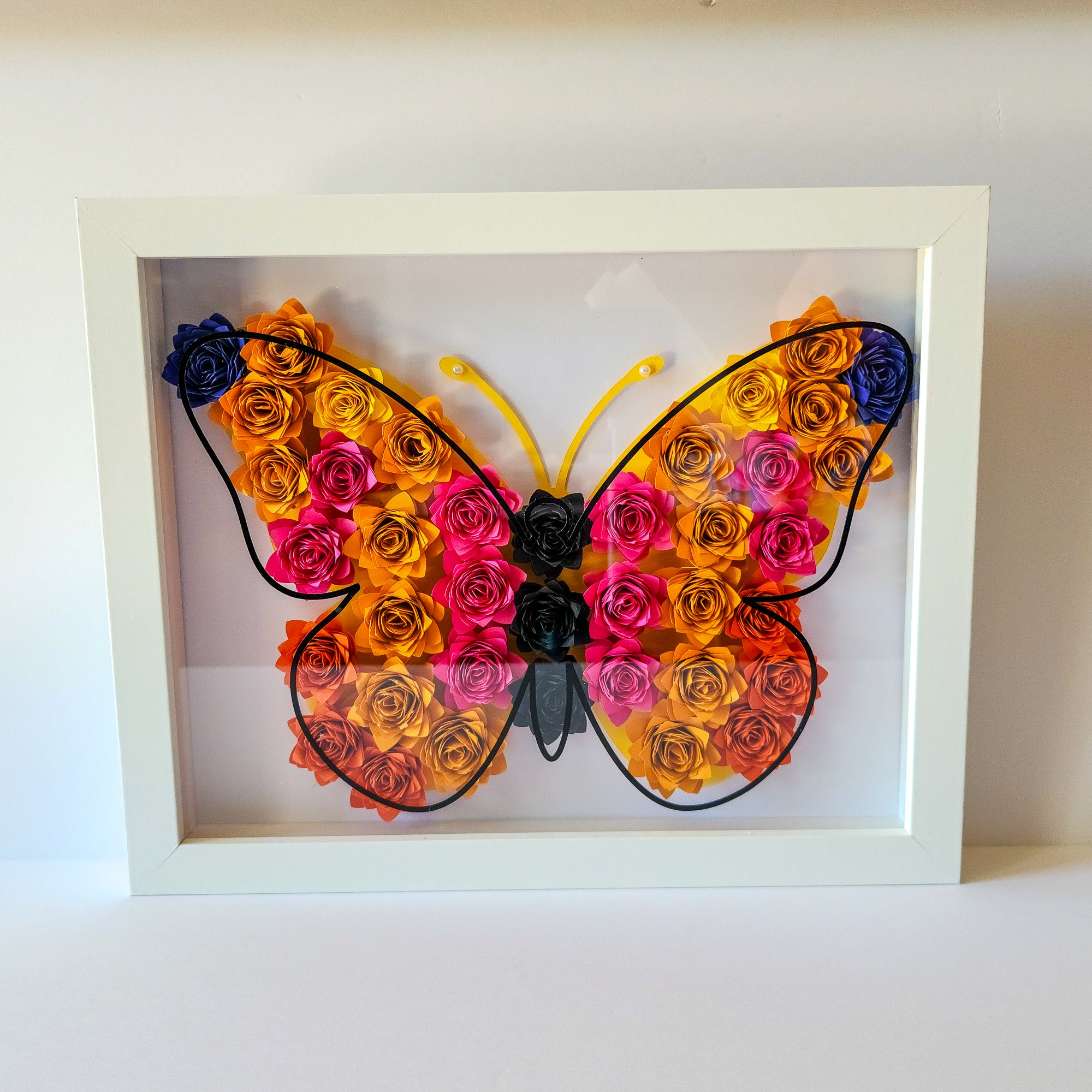Floral Butterfly Shadow Box