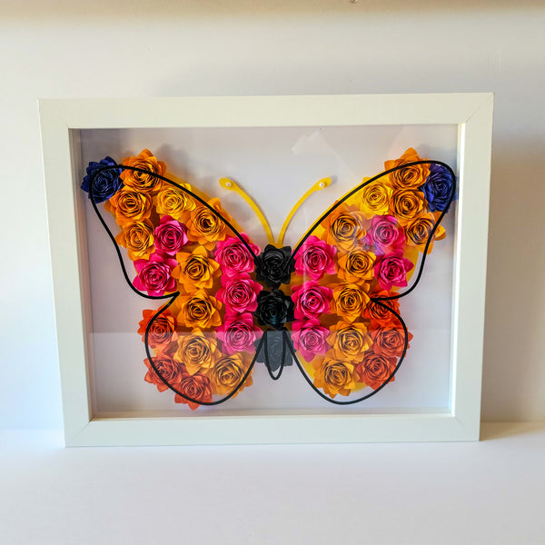 Floral Butterfly Shadow Box