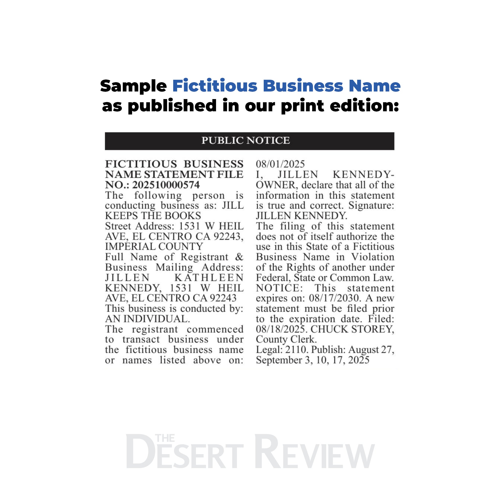 Fictitious Business Name